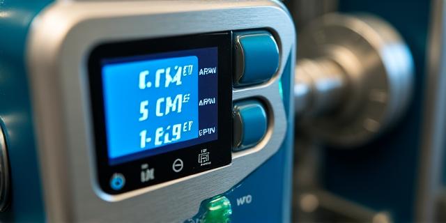 صورة قريبة لعداد مياه ذكي يعمل بالموجات فوق الصوتية